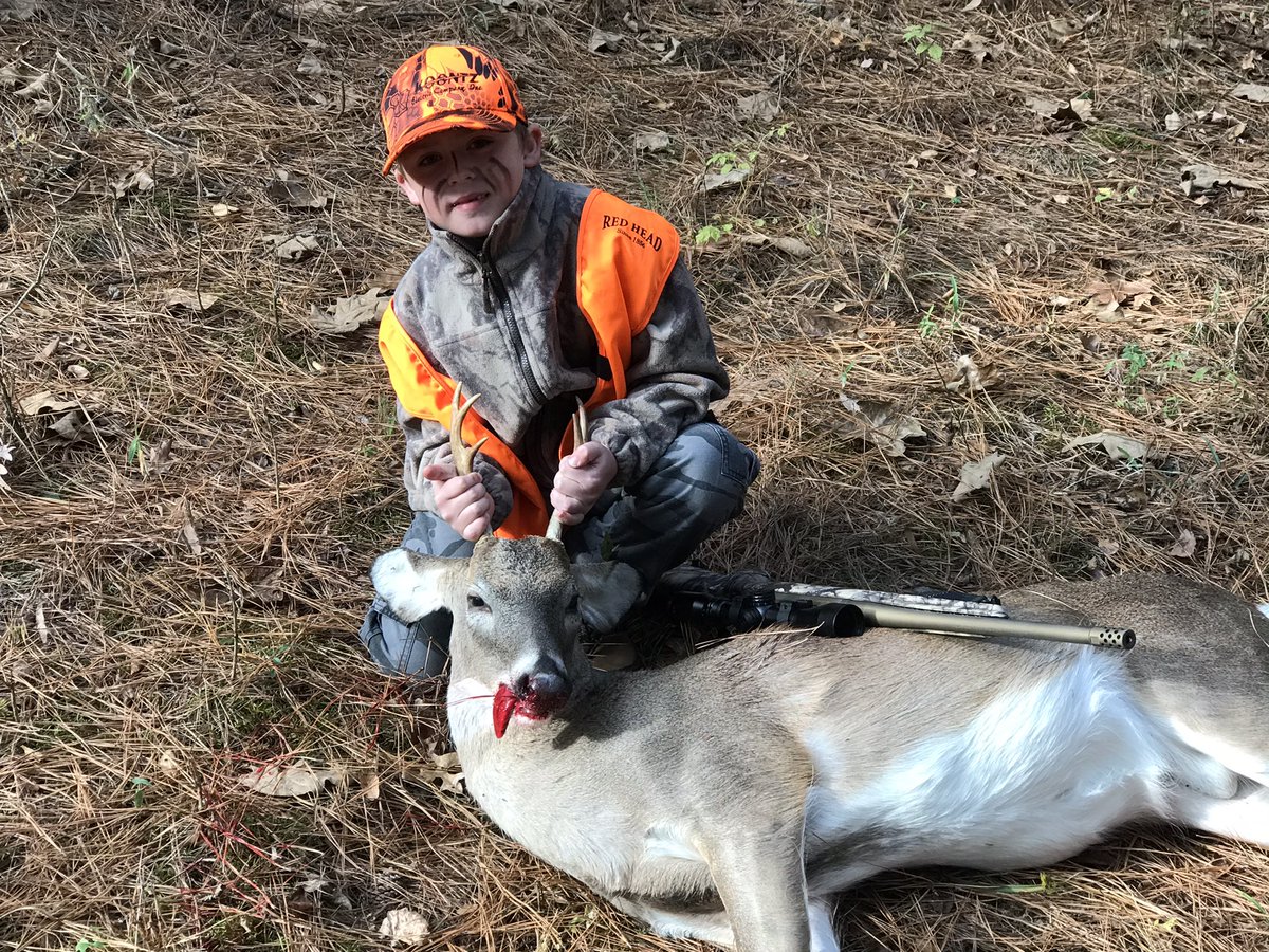 TravisAtkinson7's tweet image. Beau got his first deer this morning!!! Looking forward to many more hunts with ya little buddy