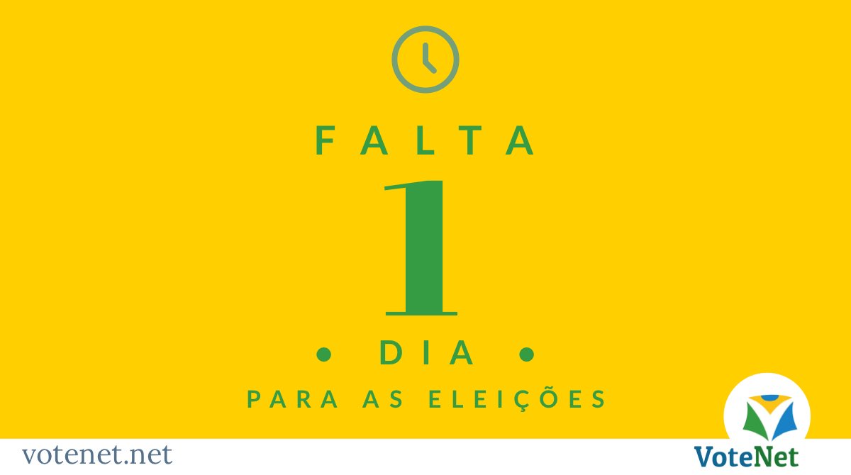 VoteNet's tweet photo. É AMANHÃ!
Que vença o maior número possível de candidatos íntegros e competentes!
#VoteNet #vereador2020 #Eleicoes2020 https://t.co/HsvFWoZucr