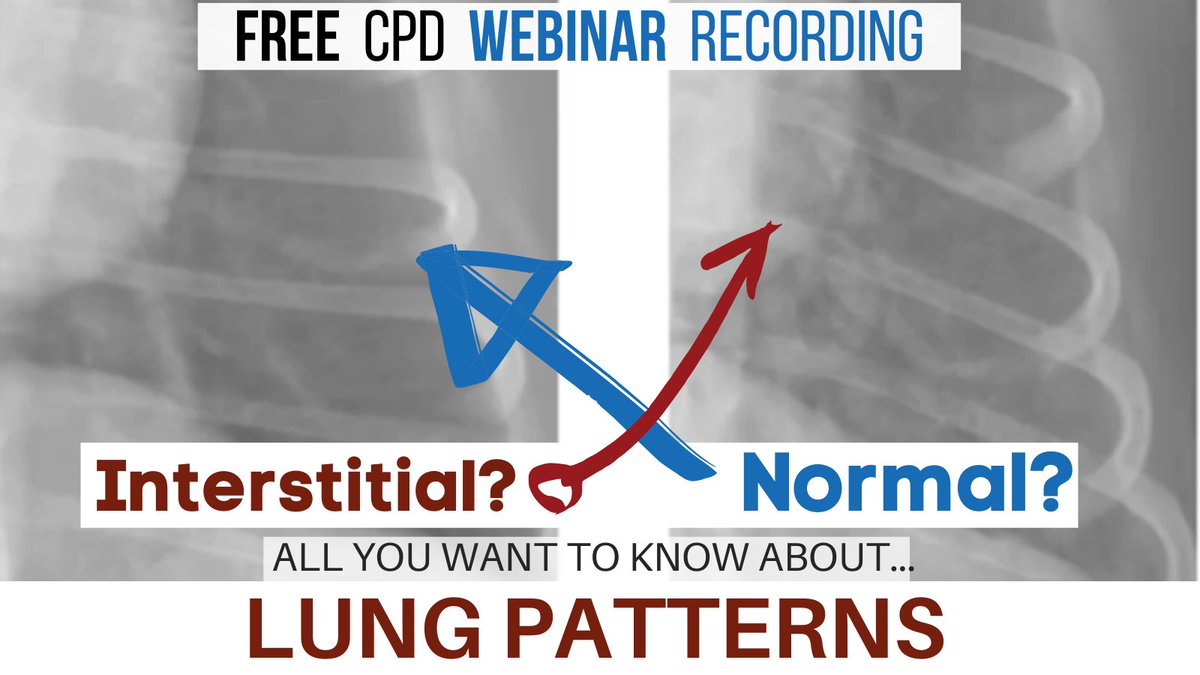 Free Veterinary CPD Webinar recording on how to identify and interpret lung patterns in thoracic radiographs. 

From the London Vet Specialists. 

cpdcircle.co.uk/radiographic-l…

#vetmed #planetRVN #veterinary #vetlife #vetstudent