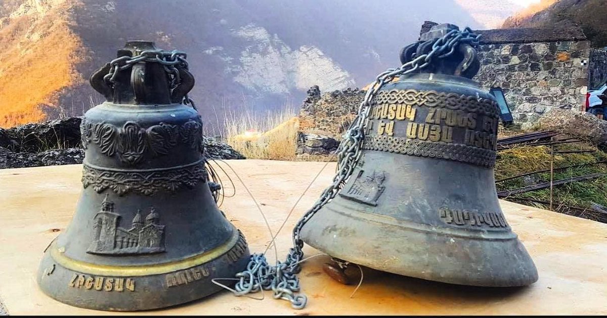 antifake_am's tweet photo. Bells from Dadivank to be moved to 
Mother See of Holy #Etchmiadzin to save from #CulturalGenocide. https://t.co/K7GTYRpqpa