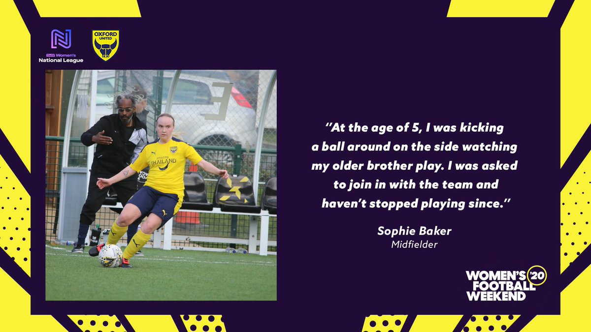 "𝙄 𝙬𝙖𝙨 𝙖𝙨𝙠𝙚𝙙 𝙩𝙤 𝙟𝙤𝙞𝙣 𝙞𝙣 𝙬𝙞𝙩𝙝 𝙩𝙝𝙚 𝙩𝙚𝙖𝙢 𝙖𝙣𝙙 𝙝𝙖𝙫𝙚𝙣’𝙩 𝙨𝙩𝙤𝙥𝙥𝙚𝙙 𝙥𝙡𝙖𝙮𝙞𝙣𝙜 𝙨𝙞𝙣𝙘𝙚." -  @SophieBakess  #OUWFC |  #WomensFootballWeekend