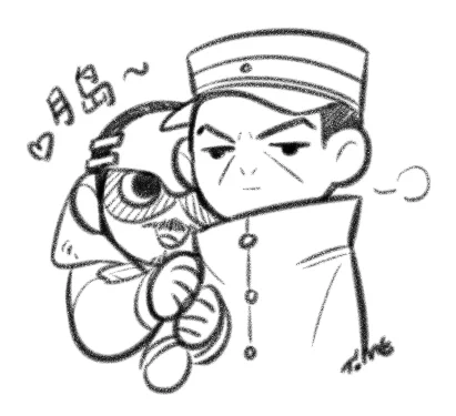 Let's just pretend Tsurumi is doubly hunched over. #goldenkamuy 