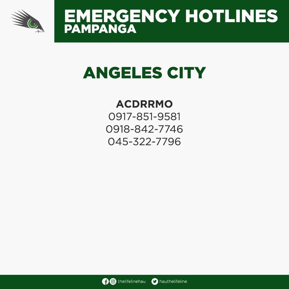 daebakjungwon's tweet photo. Emergency Hotlines in Pampanga! Stay safe everyone.

#PampangaNeedsHelp 
#CagayanNeedsHelpNOW
#RescuePH https://t.co/oijSLWBqiI