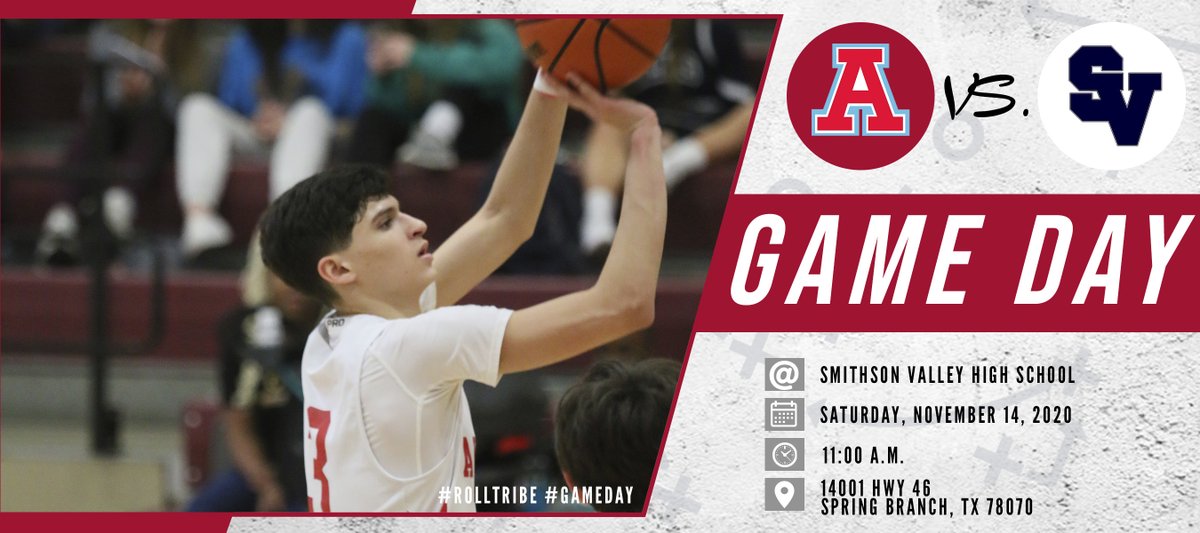 🚨🏀GAME DAY🏀🚨
📍Smithson Valley High School
⏰Freshmen @ 11:00 a.m.
⏰JV @ 12:30 p.m.
⏰Varsity @ 2:00 p.m.
#antonianbasketball #RollTribe