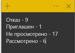 TatarAllTrades's tweet photo. Результат за 2 недели поиска работы удалённо - not great not terrible как говорится. Приглашён - позвонил, думал собеседование будет по телефону, оказалось просто продублировали инфу, которая была в резюме и сказали ждать. Чую, не дождусь. https://t.co/sdEibfvxyr