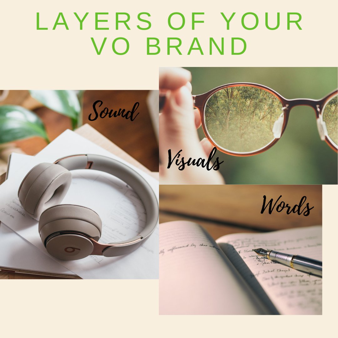 CeliaSiegel's tweet photo. In your VO brand, there are
1) the words: brand name, tagline, bio
2) the visuals: photos, colors, fonts, website, socials
3) the sound: your voice!
Pull together all these layers to create a unique brand.
.
.
.
#csmtip #brandingtip #vobrand #vo #voiceover #branding #layers https://t.co/dbHDQ0fodo