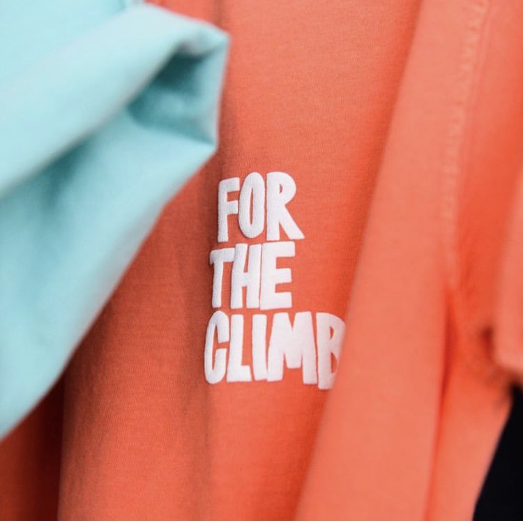 There’s only one way to go, and that’s ⬆️ 

Merch has been restocked at all locations and online ordering is coming soon! #ForTheClimb