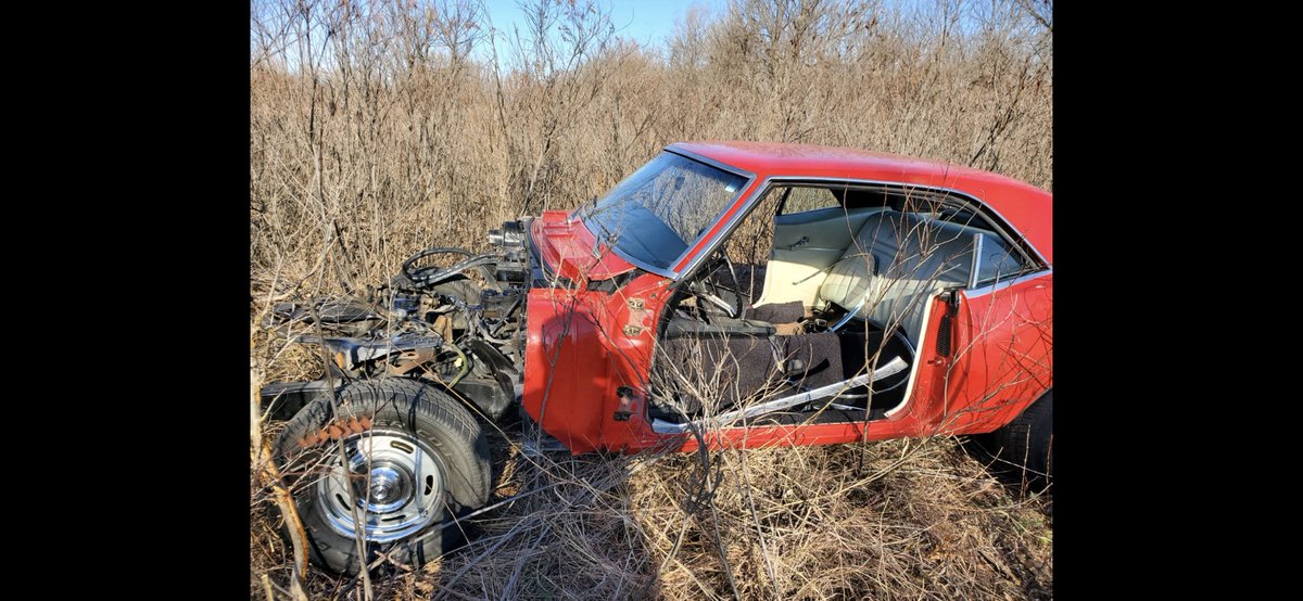 Diff_Lance's tweet photo. Well they found the 68 Camaro !!! It was left in a field in Cheney Kansas - All I can say is (your going to yours when we find you !!!! ) Lance DIFFENBAUGH https://t.co/aKl48Z6lP4