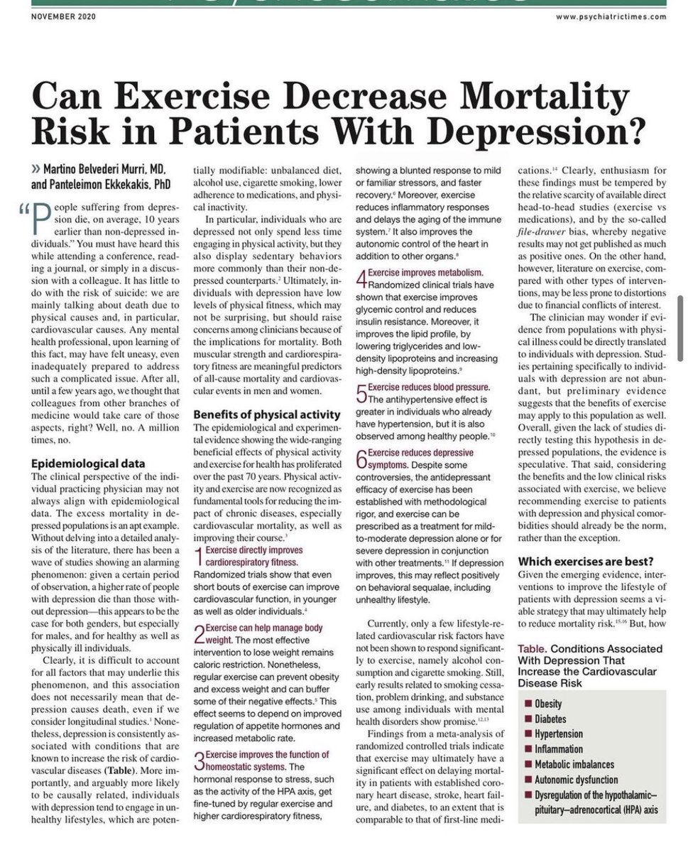 centropsicosam's tweet photo. Click the link in bio to read more about this article. #LinkInBio #exercise #depression #patients #centropsicologicosamaritano https://t.co/tWR4AkHcUa