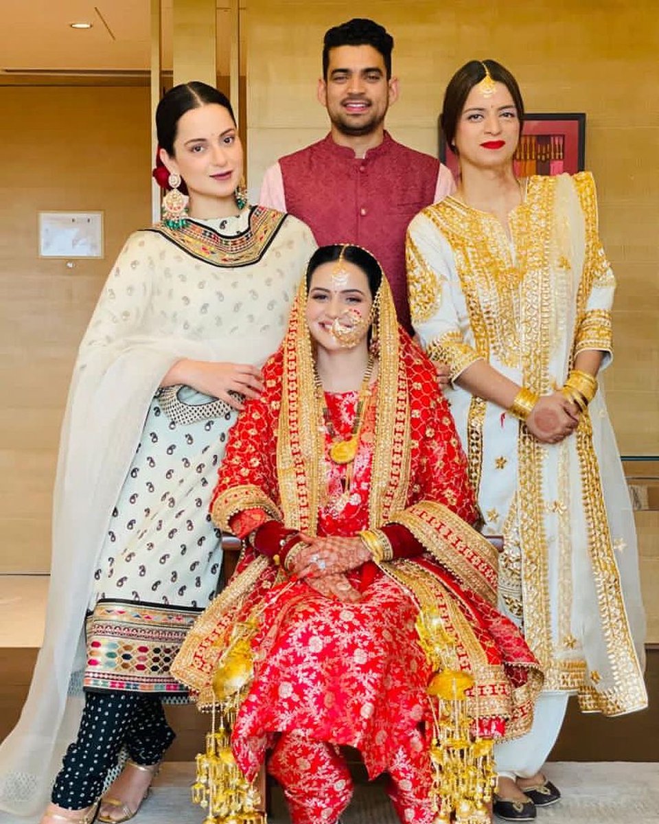 GottaPatti's tweet photo. It was Pleasure designing for the most adorable &amp; graceful Mrs. @rangoli_r_chandel &amp; family !
-Designer GPH

Nagma Muddi –Patti
#kanganaranaut #diwali #wedding #bridetobe #bride #akshtwedsritu #weddinginspiration #weddingideas https://t.co/zMNIrCsqwz
