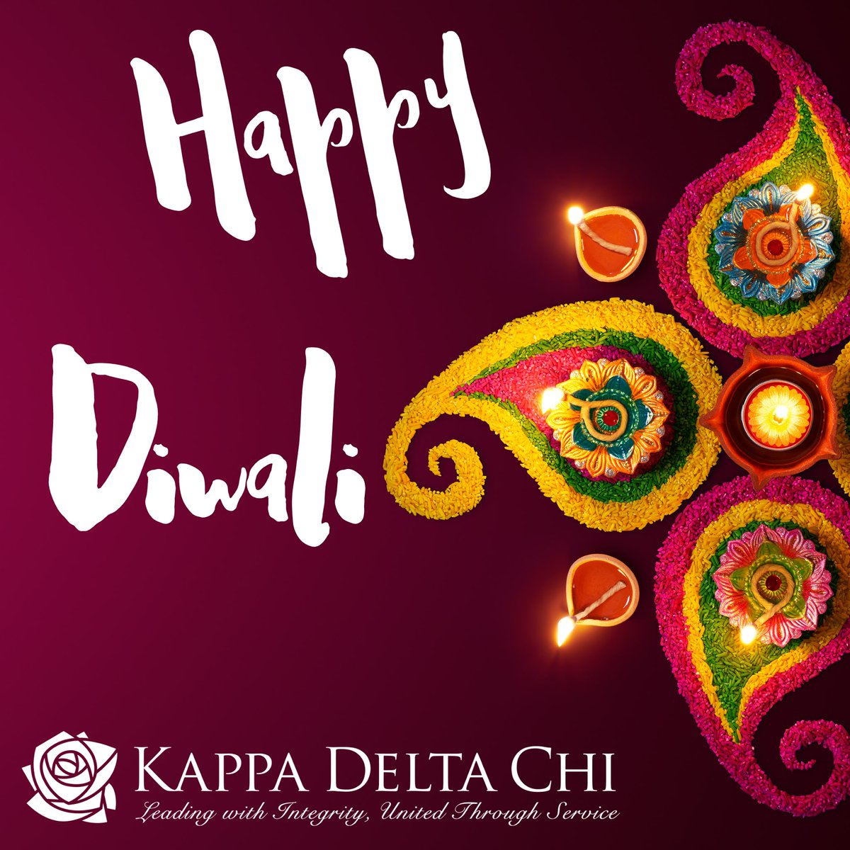 KDChi's tweet photo. We wish everyone a Happy Diwali!
#KDChiNationals #KDChi #ΚΔΧ #KappaDeltaChi #Sisterhood #Sorority #ServiceBasedSorority #Service #KDChiLeader #Not4YearsForLife #UHIL #UnityHonestyIntegrityLeadership https://t.co/s8sr7BWQLa