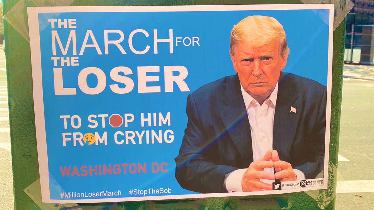 TheGoodLiars's tweet photo. The March for the Loser is today in DC! #MillionLoserMarch #StopTheSob https://t.co/CbSqWSSWF6