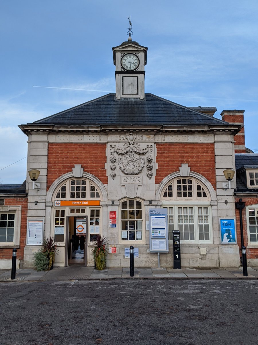 11/ Not municipal but a good end to the journey - the Grade II-listed Hatch End Station, designed in 'Wrenish' style by Gerald Horsley for the London and North Western Railway in 1911.