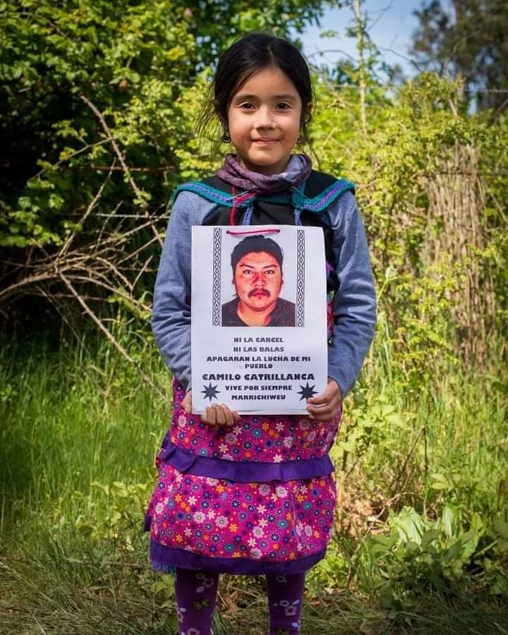A 2 años del cobarde #asesinato de weichafe #Mapuche #CamiloCatrillanca “Ni la Cárcel ni las balas, apagará la lucha de mi pueblo' foto de Camilo Tapia