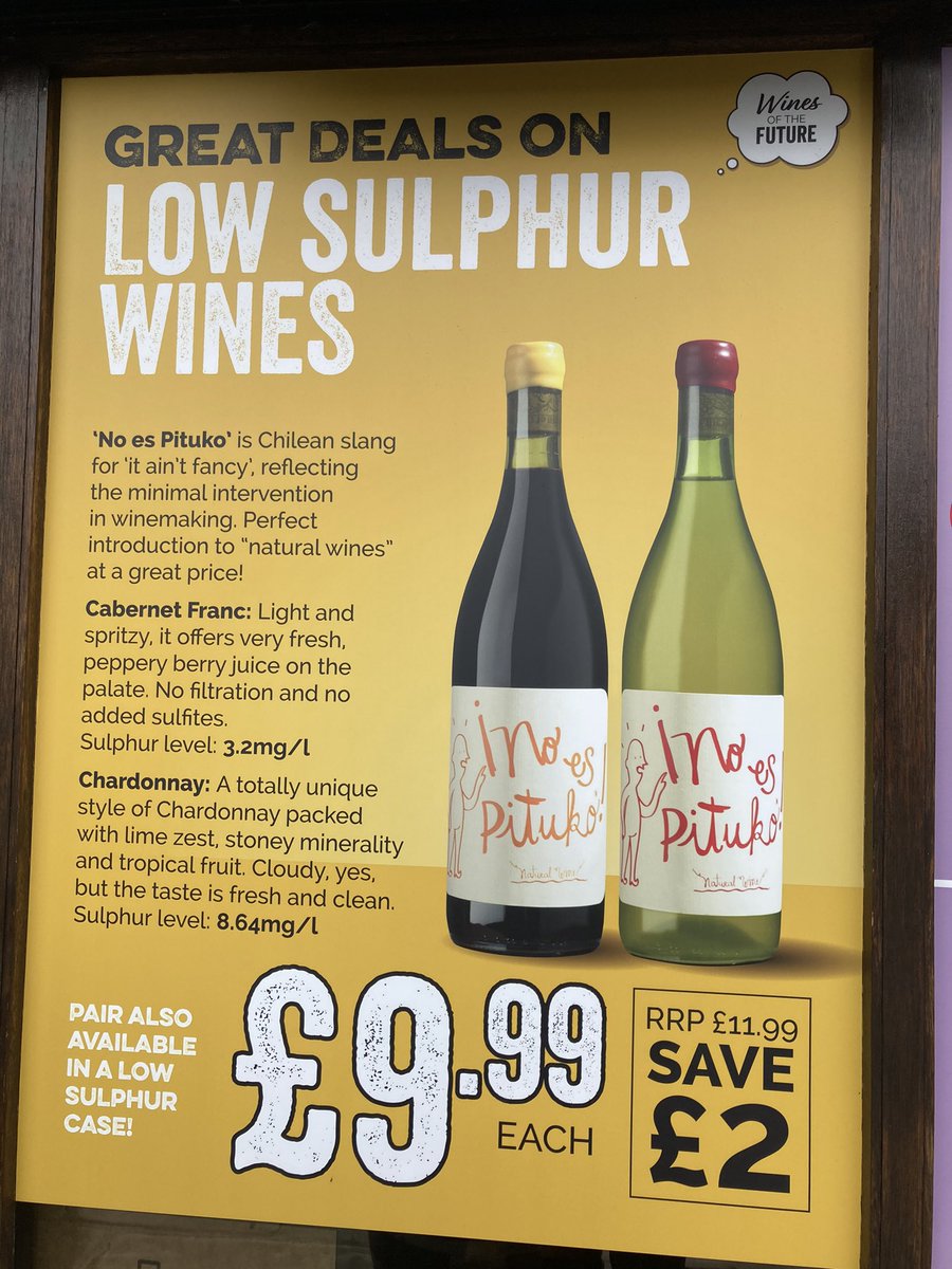 whalleywineshop's tweet photo. So we are seeing an increased interest from customers about ‘sulphites’ in wines. While the subject is still often misunderstood we have decided to source a number of new No/Low sulphite wines for you to explore in store if interested! Check them out... #sulphites #nolo #sulphur https://t.co/CHL0iUljGG