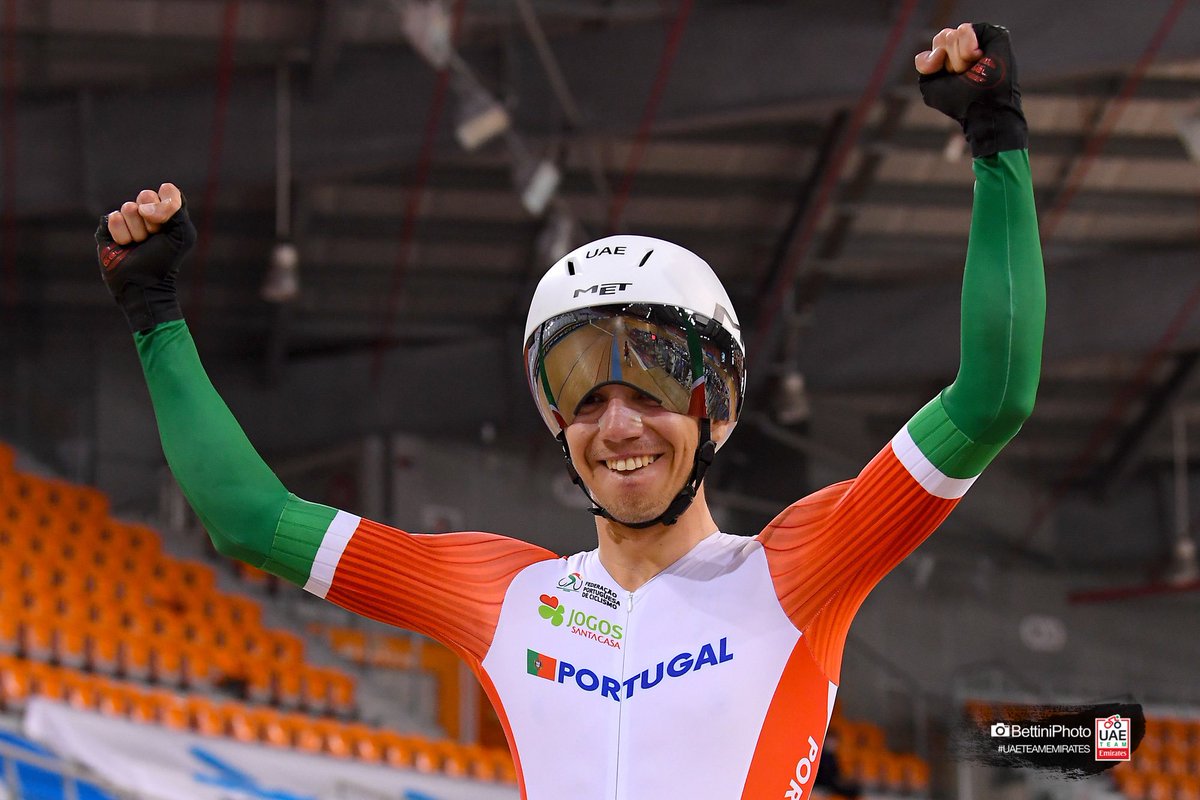 TeamEmiratesUAE's tweet photo. 🥇EUROPEAN CHAMPION! Congratulations to @IvOliveira96 🇵🇹 who wins Individual Pursuit Gold at #EuroTrack20! 

#UAETeamEmirates #RideTogether https://t.co/JJdwlB4p2E