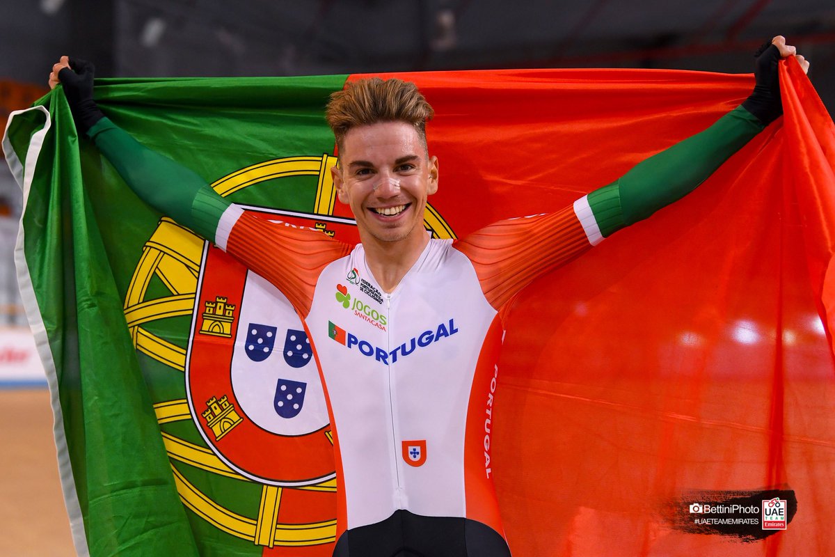 TeamEmiratesUAE's tweet photo. 🥇EUROPEAN CHAMPION! Congratulations to @IvOliveira96 🇵🇹 who wins Individual Pursuit Gold at #EuroTrack20! 

#UAETeamEmirates #RideTogether https://t.co/JJdwlB4p2E