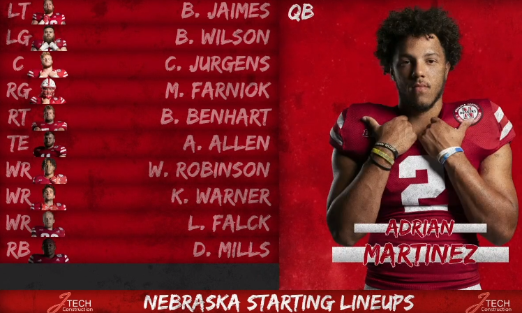 #PSUvsNEB #Huskers starting offense