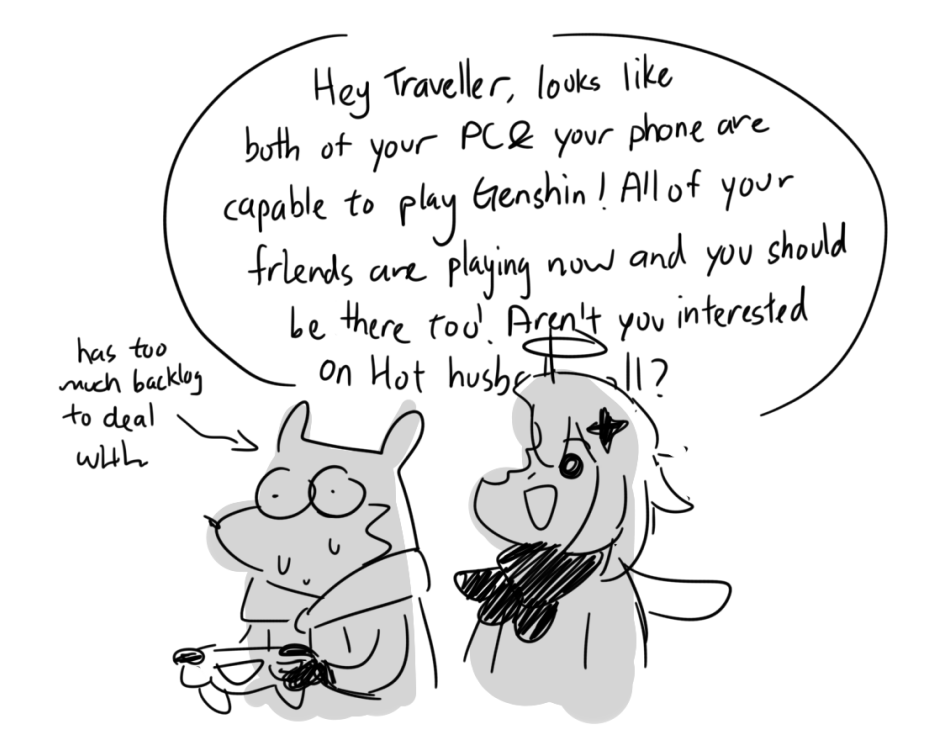 everyday I'm witnessing more and more friends fallen into new gacha game.
and you have me who just keep playing fall guys alone.