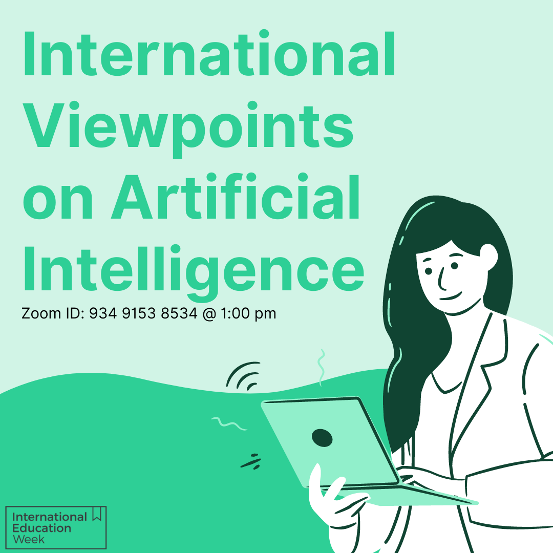 UNFIntl's tweet photo. Panel: International Viewpoints on Artificial Intelligence
Students can join via Zoom ID: 934 9153 8534 @ 1:00 pm
The ELP will be hosting a panel on Thursday, November 19th in which students are going to discuss the use of AI in various settings around the world. https://t.co/zMNrUWNMUb