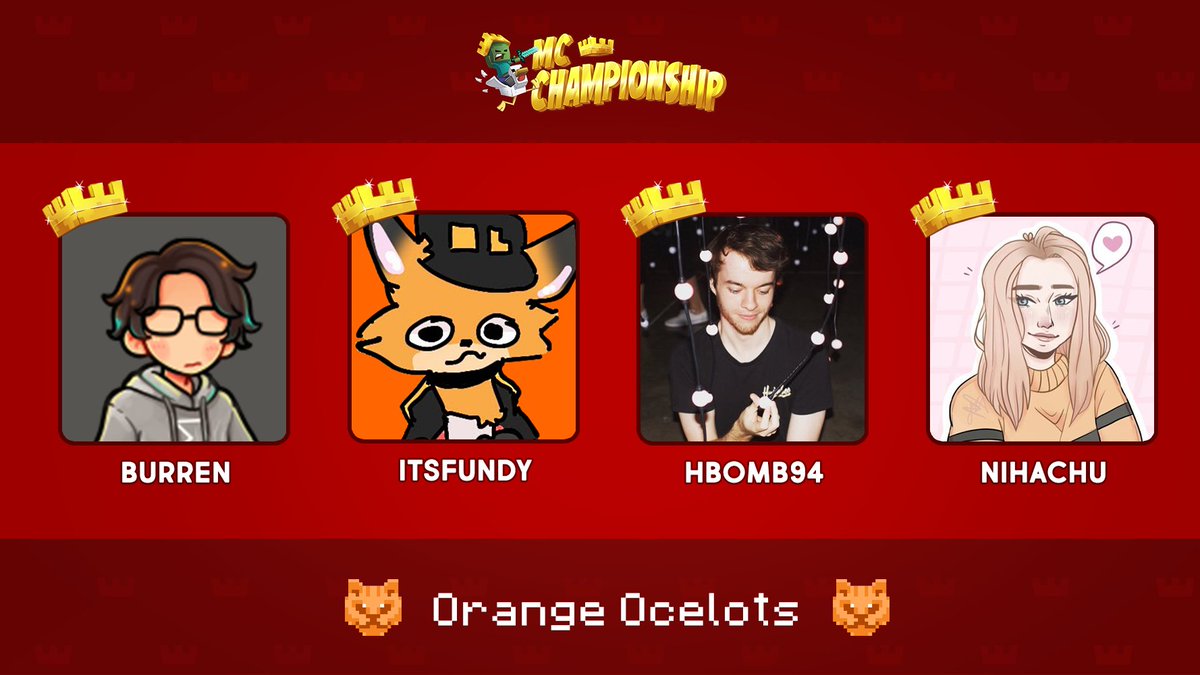 The Orange Ocelots are changing again 👑

Due to ✨technical difficulties✨ @King_Burren will be replacing @The_Eret for tonight's event!