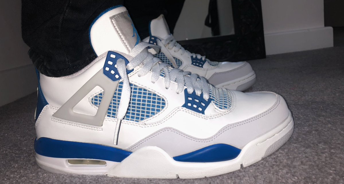 Ross Bullimore Some Military Blue Air Jordan 4s On My Isolation Feet Today I D Always Quite Liked Sneakers Then One Day In 19 I Bought Some Military Blue Jordan 4s