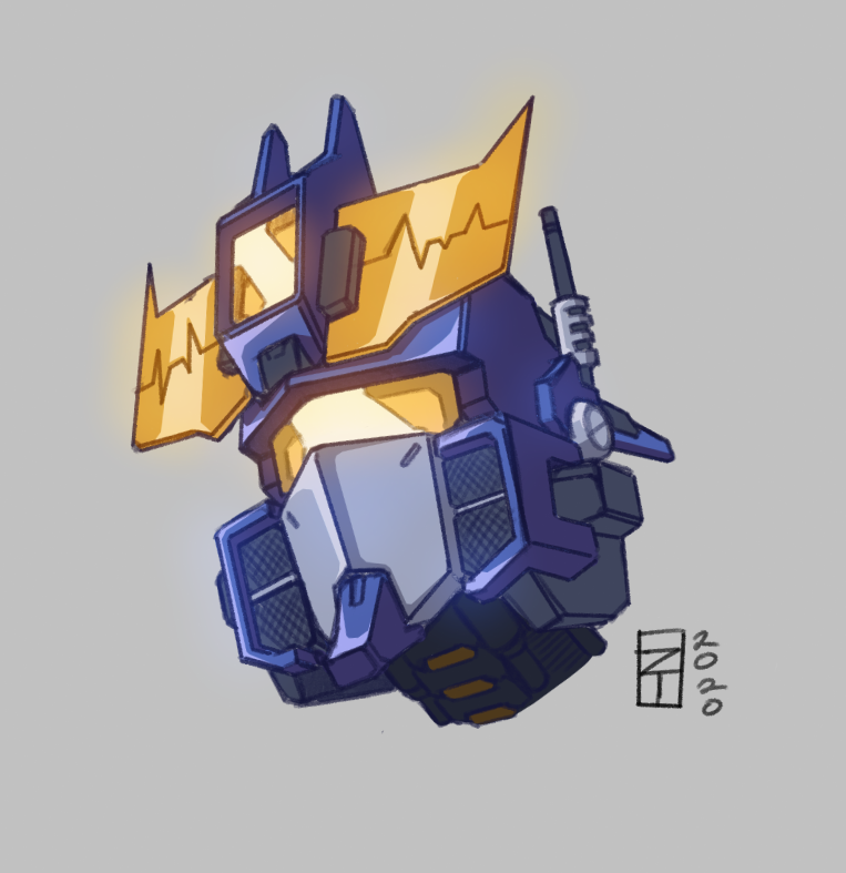 a little sketch/slight redesign, my take on soundwave, his head fin reacts to his voice sort of like Wheeljack's ears