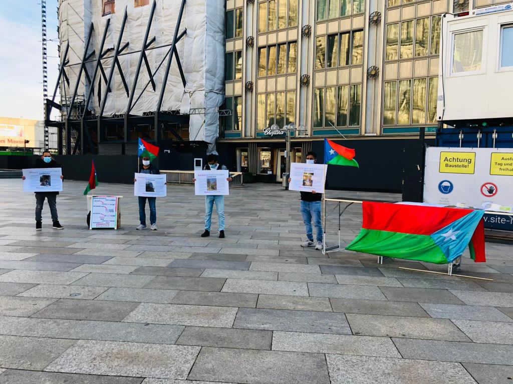 BRP_MediaCell's tweet photo. The protesters urged @UN &amp; @Europarl_EN to take notice of #Pakistan's use of force against the Baloch nation and its anti-education moves in #Balochistan. https://t.co/8U6MQj7O0n