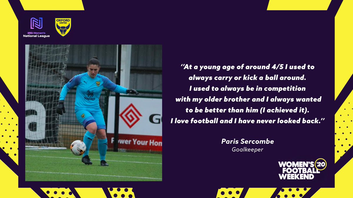  @ParisSercombe1's competition with her older brother encouraged her move into football  #OUWFC |  #WomensFootballWeekend