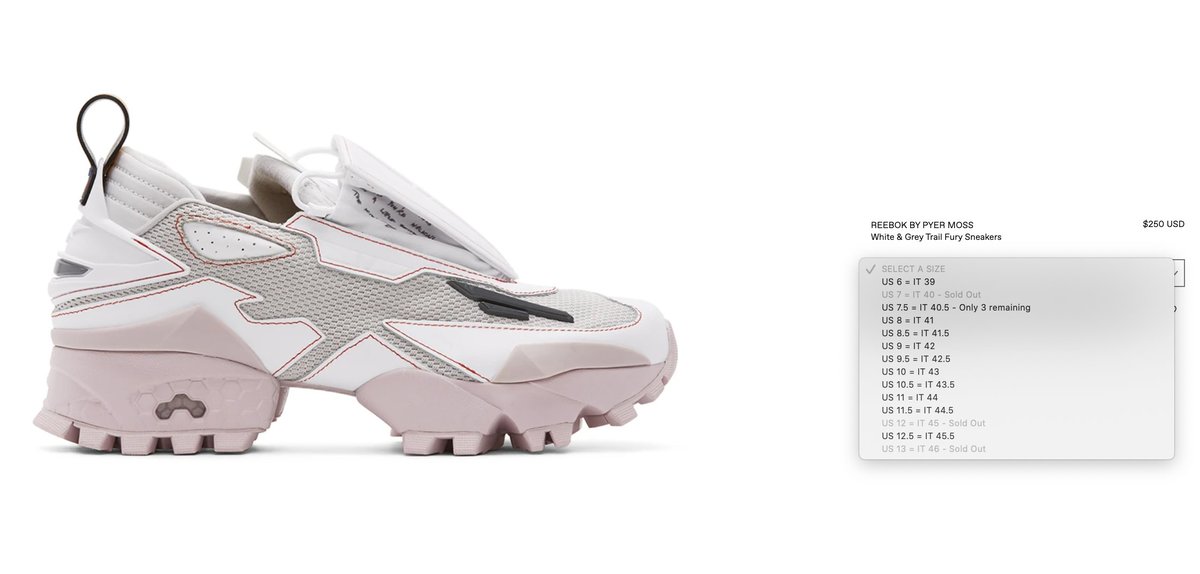 Ad: Pyer Moss x Reebok Experiment 4 Fury Trail dropped via SSENSE => https://t.co/158Z8T9umT
Sold out via Reebok US https://t.co/AlyC8EXoQj