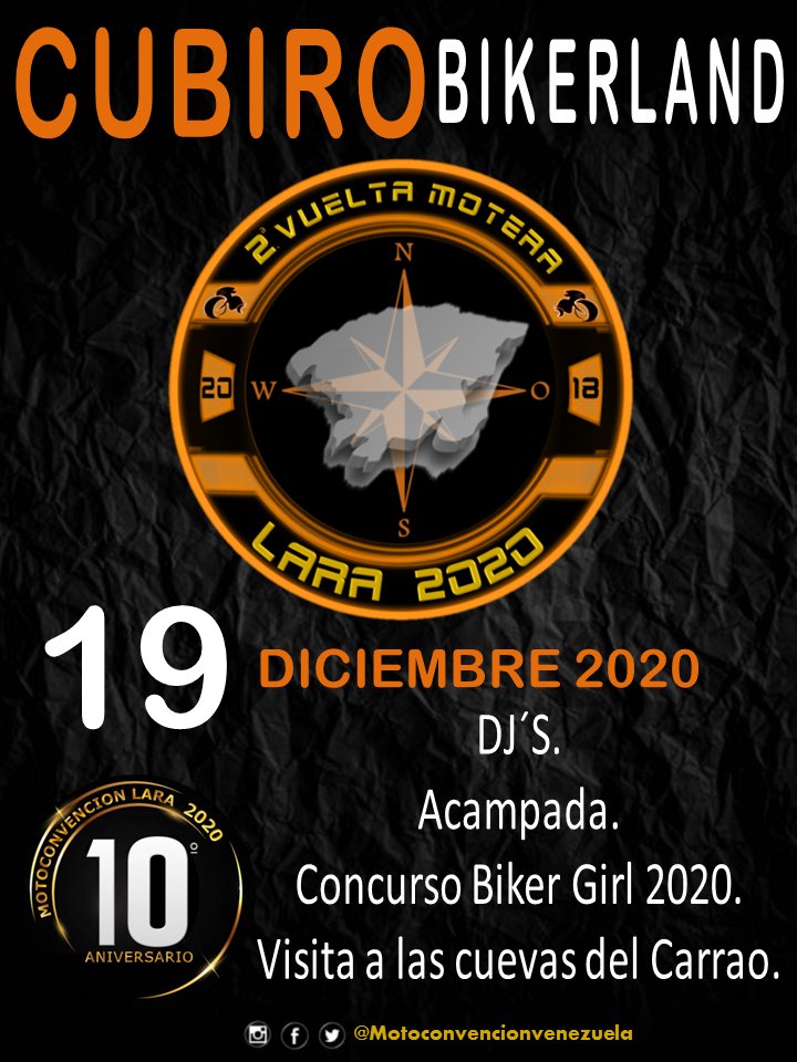 eventoscodigo's tweet photo. Ya todo está listo para El Cubiro BIKERLAND, nuestro Party Móvil se hará presente en la gran acampada, no te pierdas la segunda Vuelta Mototuristica a Lara. Desde el 17 al 20 de Diciembre. Celebrando el décimo aniversario de Motoconvencion Venezuela.
#Cubiro
#posadas
#acampada https://t.co/eeffgkaeBe