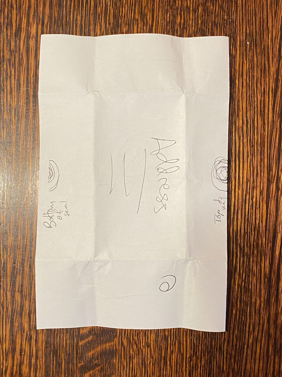 2/ My inspiration for this prop was the letters from the show  #GentlemanJack (fantastic btw!). These letters were folded in a cool way that I wanted to see if I could use it. Unfortunately the letters were only briefly on screen, so I first had to figure out the fold