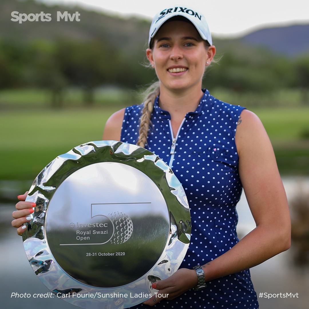 #SportsMvt Saturday Shoutout @GolfCass of 🇿🇦 South Africa, who turned pro in 2018, is the 2020 Investec Royal Swazi Ladies Open champion, having won the title with a score of 4⃣. ⛳ Round 1: 13 ⛳ Round 2: -6 ⛳ Round 3:-2 ⛳ Round 4: -1 #itstartshere #empoweringwomensgolf