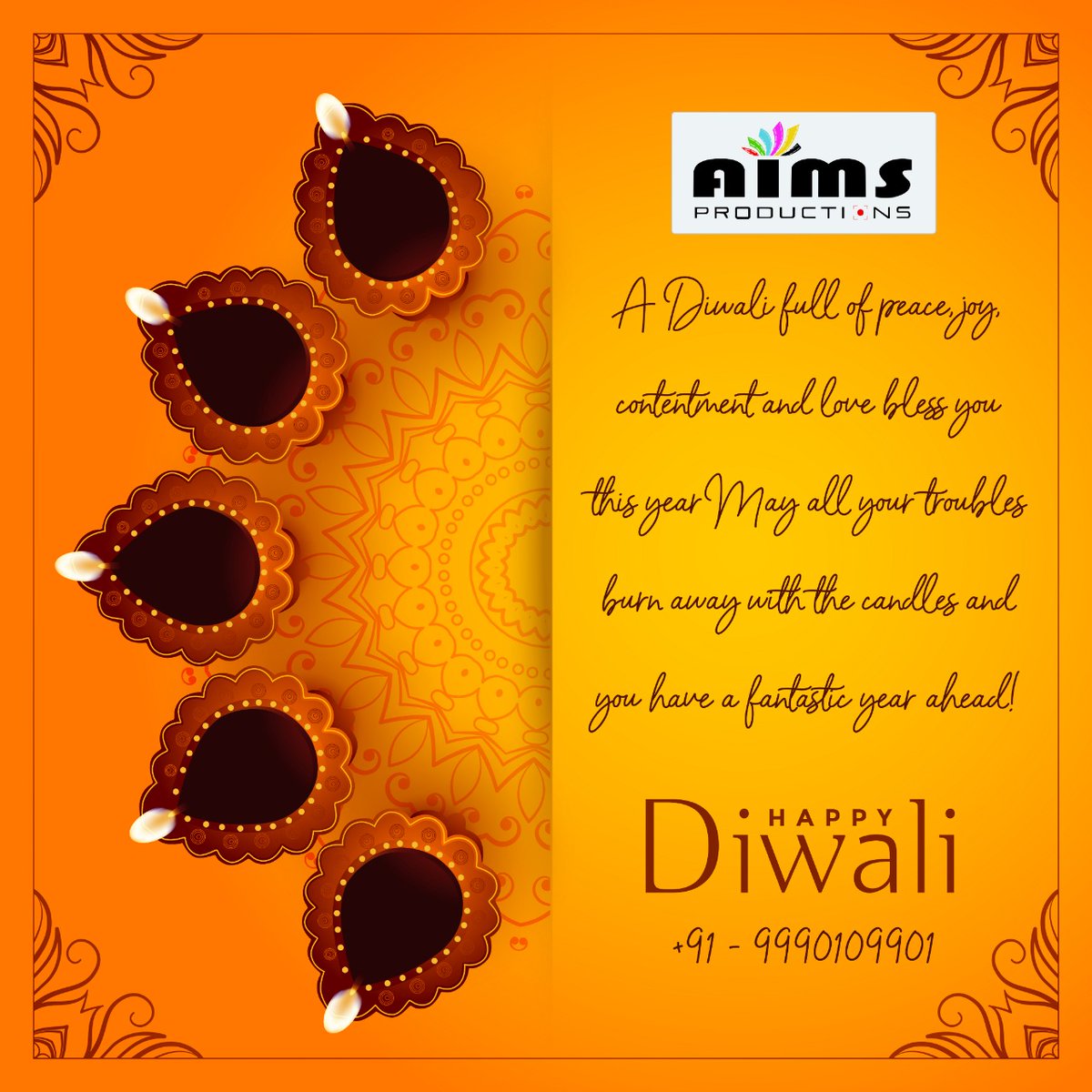 AIMSProductions's tweet photo. AIMS Productions wishing you a Happy Diwali.

#happydiwali #happydiwali2020  #brandingsolutions #videoadvertisements #motiongraphics #videocreation #brandingsolutions #brandingagency #graphicdesigningservices #shooting #productshoot #cropping https://t.co/UFMdycqkyN