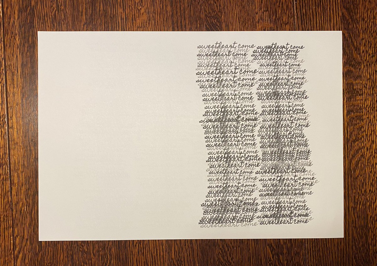 5/ after I designed the letter, I tried printing it out on normal 8.5x11 paper, but once it was folded it was quite small and not the look that I wanted