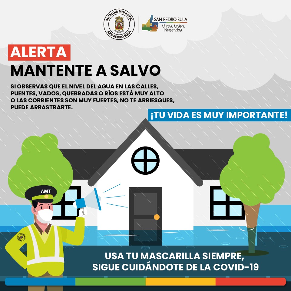 MuniSPS0501's tweet photo. ¡#Importante #NoTeArriesgues!
Debes mantenerte a salvo, alejado de las zonas propensas a inundaciones o deslizamientos para evitar cualquier peligro. Recuerda que también debes seguir cuidándote de la #COVID19, usando siempre la mascarilla.
#SPSPreviene
#TodosConMascarilla https://t.co/CitstpLPli