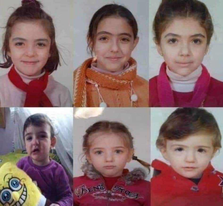 Hibakarm's tweet photo. I remembered the children of this Syrian family who were arrested with their parents 7 years ago and are still in the detention centers of the criminal regime
Dima, Intisar, Najah, Alaa, Layan,Yasin
the best stages of their lives they spend behind bars. 😞😞😞 https://t.co/SF9grdTZza