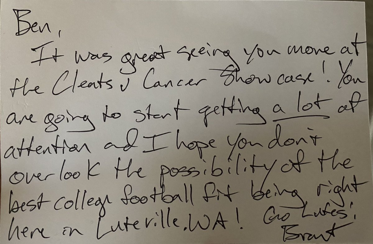 BenPetersen14's tweet photo. Grateful to receive this in the mail today!! Thank you @BrantMcAdams and @PLUFootball !! Appreciate the compliment and encouragement!
@tahomafootball @SamuelDPetersen @CowboyThree @LeickCoach @RyanClaryFSP https://t.co/1pW0c7aD1k