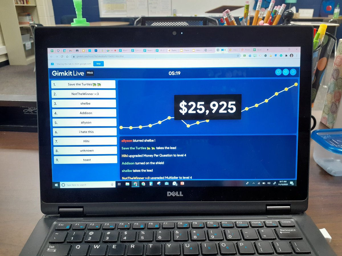 MrsPetersGV's tweet photo. Virtual Fridays are AWESOME! A #factfluencyfriday @gimkit and the cost of Thanksgiving dinner part 1 in Math;  #heroproject in ELA with a clip from Lorelei's episode and designing our heroes! @GV_Schools @GVSouthMiddle @Marvel @StephenWacker @MiniB622 @johnhirsch #HeartHugs https://t.co/nF04EHRZ5M