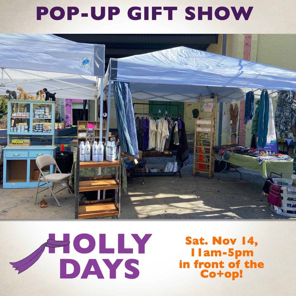 FrenchBroadCoop's tweet photo. Happening Now until 5pm, 11/14
90 Biltmore Avenue, Asheville NC
Get your gifts early this year!
#scarves #hats #jewelry #asheville #gifts #Gypsystyle  #supplements #bohostyle #ashevilleshopping #TarotReading #ashevillenc #giftideas https://t.co/4tmsQAfffz