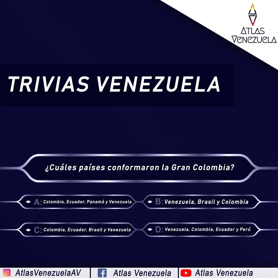 AtlasVenezuela_'s tweet photo. ¿Que tanto sabes sobre #Venezuela. ¡RT si conoces la respuesta correcta! #TriviasVenezuela #Trivias https://t.co/DzdSmonAO3