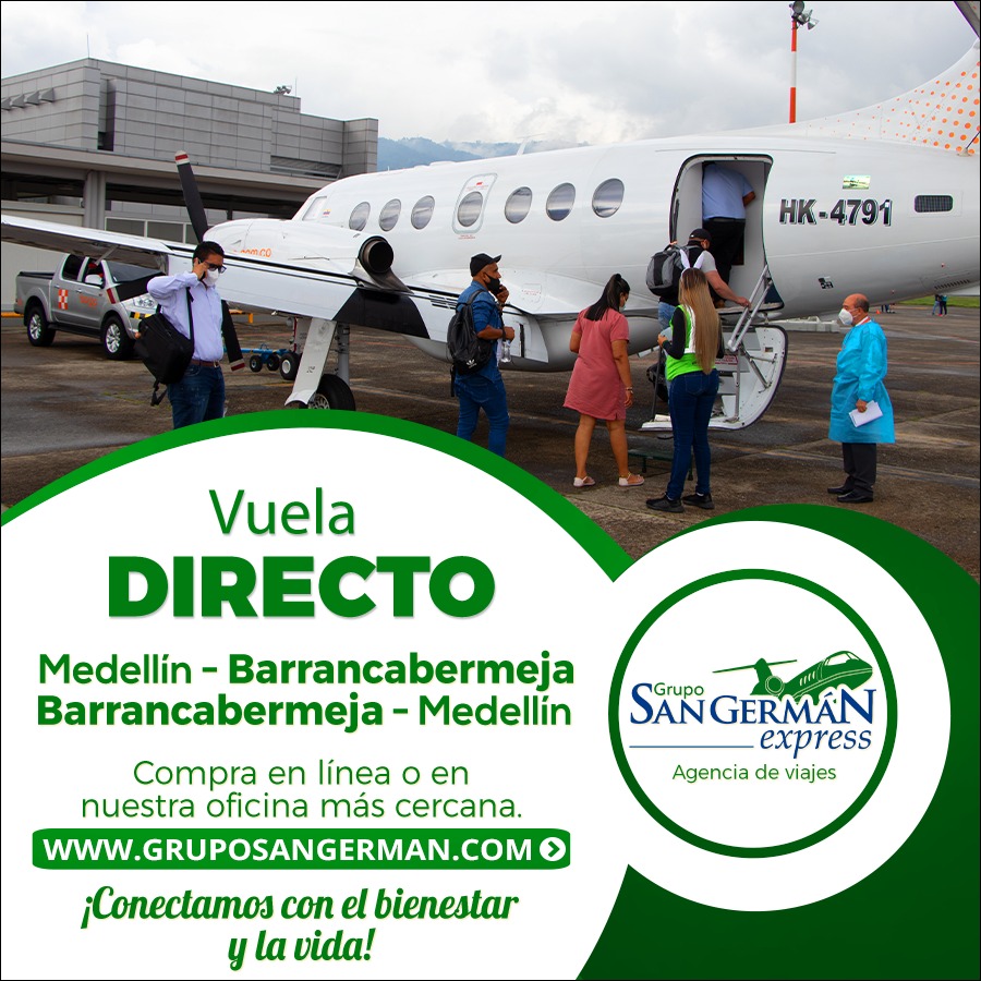GrupoSanGerman's tweet photo. #EstamosFelices ✈️💚|| Recuerda que a partir de este 20 de noviembre podrás viajar en vuelo directo desde el Aeropuerto Olaya Herrera de Medellín hasta la ciudad de Barrancabermeja 🛫💚🎉Compra en línea https://t.co/VuKttuy3lN o en nuestra oficina más cercana 💚🎉✈️📲 https://t.co/c2d73RHkOt