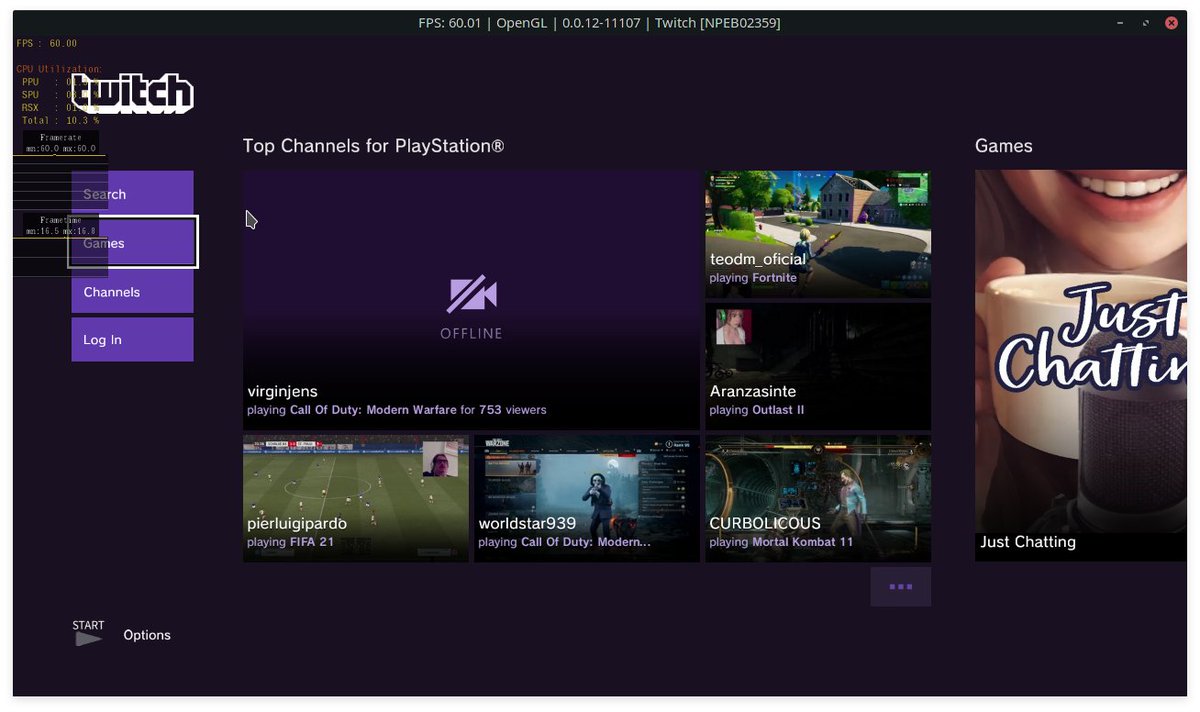 Rpcs3 Have You Tried Any Of The Ps3 Applications With Rpcs3 Several Applications Already Work Including Their Video Playback Features Applications Displayed Here Twitch Crunchyroll Amazon Prime Video Qello Concerts