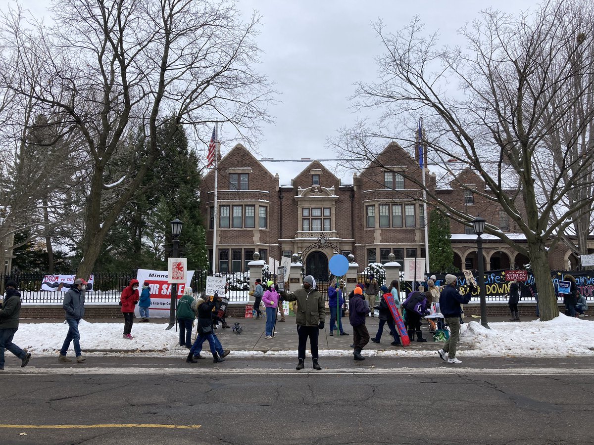 Web3Resist's tweet photo. 250 people rally @GovTimWalz home to demand he #StopLine3...or we will! https://t.co/zBjljCq3Ou