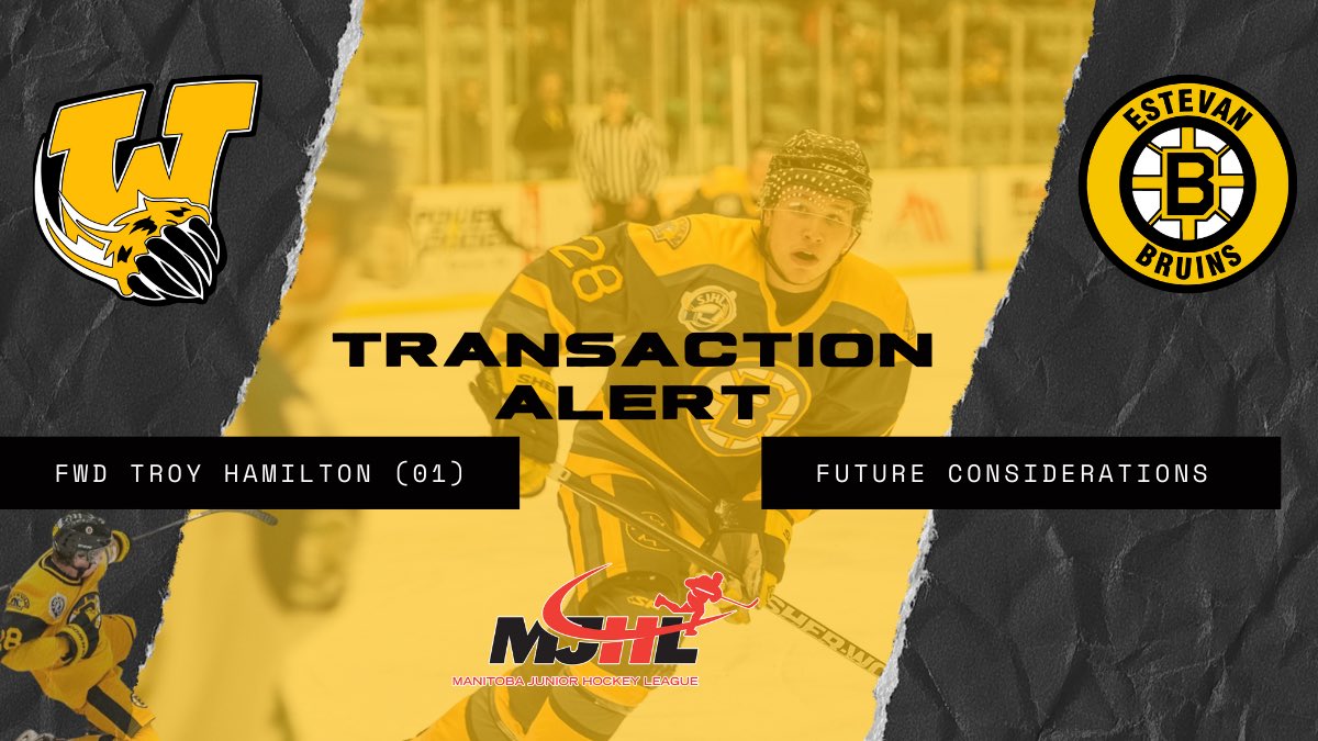 BREAKING: Wolverines have acquired forward Troy Hamilton from the <a href="/estevanbruins/">Eagle Sky Estevan Bruins</a>

waywaywolverines.com/wolverines-aqu…