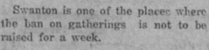 Local health officials continue to monitor cases in their towns and while many towns reopen on November 3, some do not.(source: The  @TimesArgus, November 5, 1918)