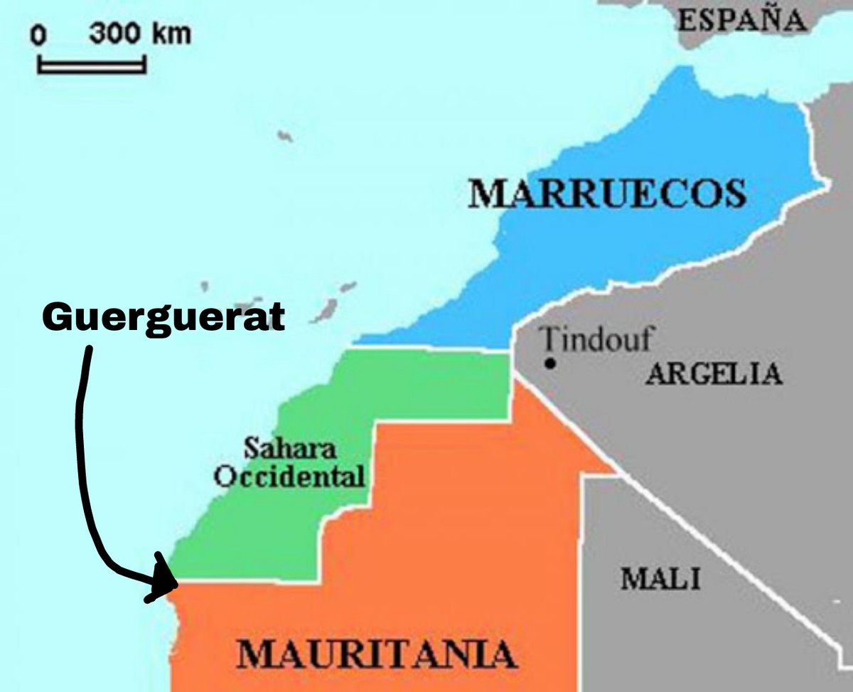 fitoat's tweet photo. Vergonzoso que periodistas de los principales canales de tv españoles no sepan que Marruecos no tiene frontera con Mauritania. #Guerguerat está al sur del #SáharaOccidental que si tiene frontera con #Mauritania. https://t.co/dlXa9rmcpY