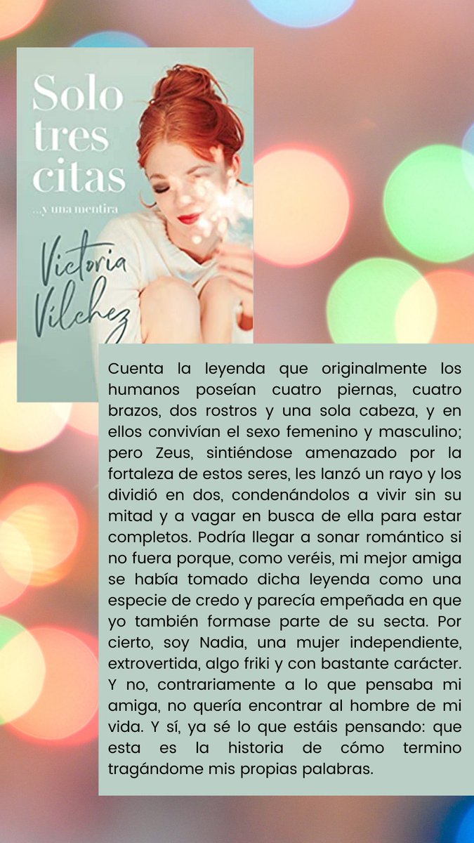 LPDTEblog's tweet photo. ¡¡¡Recomendación del día!!!
SOLO TRES CITAS Y UNA MENTIRA, de @VictoriaVilc. La sinopsis pinta muy pero que muy bien, y espero poder leerme el libro antes de que acabe el año! ¿Lo habéis leído? 😍😍 https://t.co/srcQjhmn0M