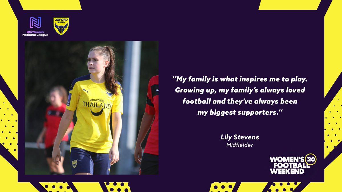 "𝙈𝙮 𝙛𝙖𝙢𝙞𝙡𝙮 𝙞𝙨 𝙬𝙝𝙖𝙩 𝙞𝙣𝙨𝙥𝙞𝙧𝙚𝙨 𝙢𝙚 𝙩𝙤 𝙥𝙡𝙖𝙮" -  @_stevenslily  #OUWFC |  #WomensFootballWeekend
