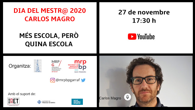 RusellMaria's tweet photo. Dia del Mestre 2020: Carlos Magro - Més escola, però quina escola. https://t.co/PYyBkFzxZc https://t.co/3cjpJSCdUo